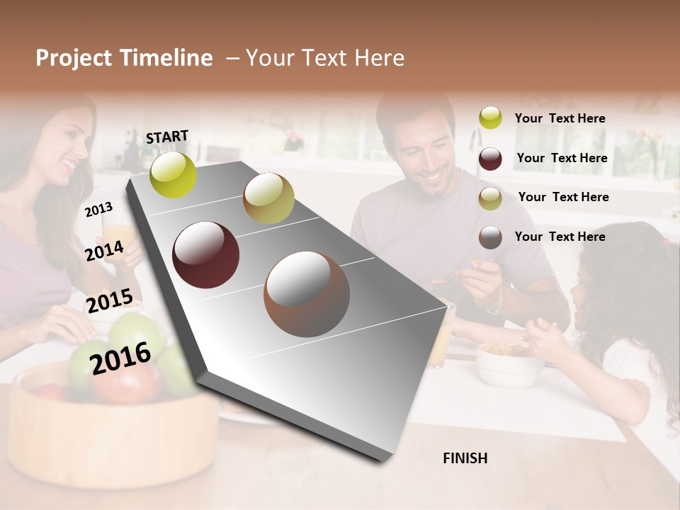 Caucasian Mother Brunette PowerPoint Template