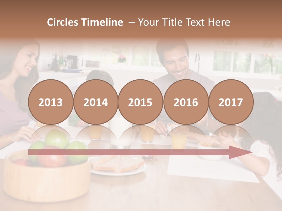 Caucasian Mother Brunette PowerPoint Template