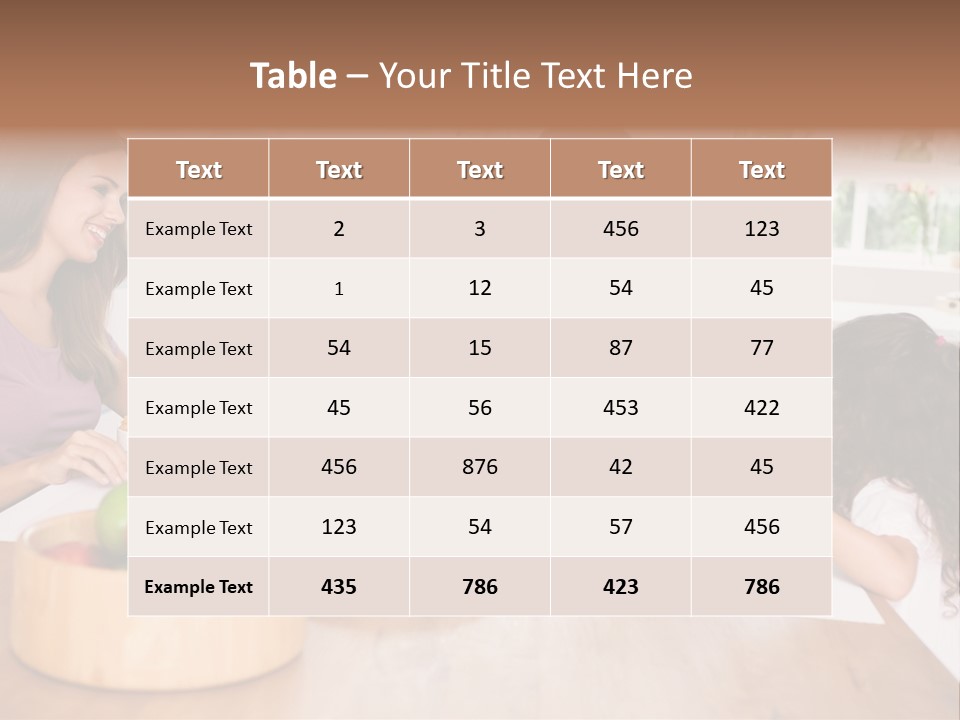 Caucasian Mother Brunette PowerPoint Template