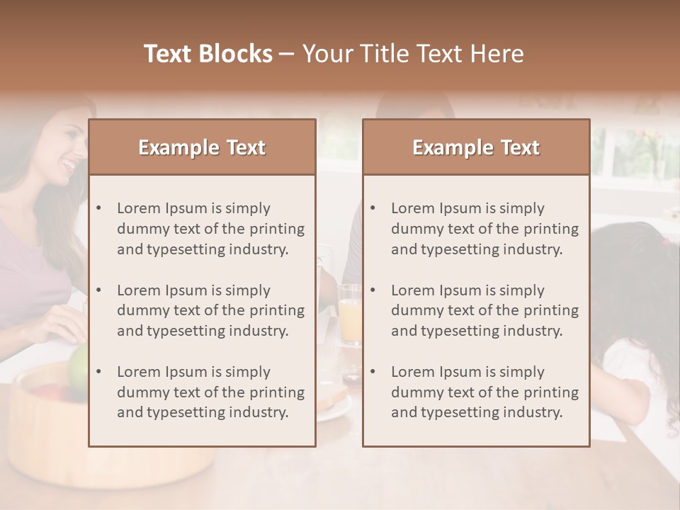 Caucasian Mother Brunette PowerPoint Template