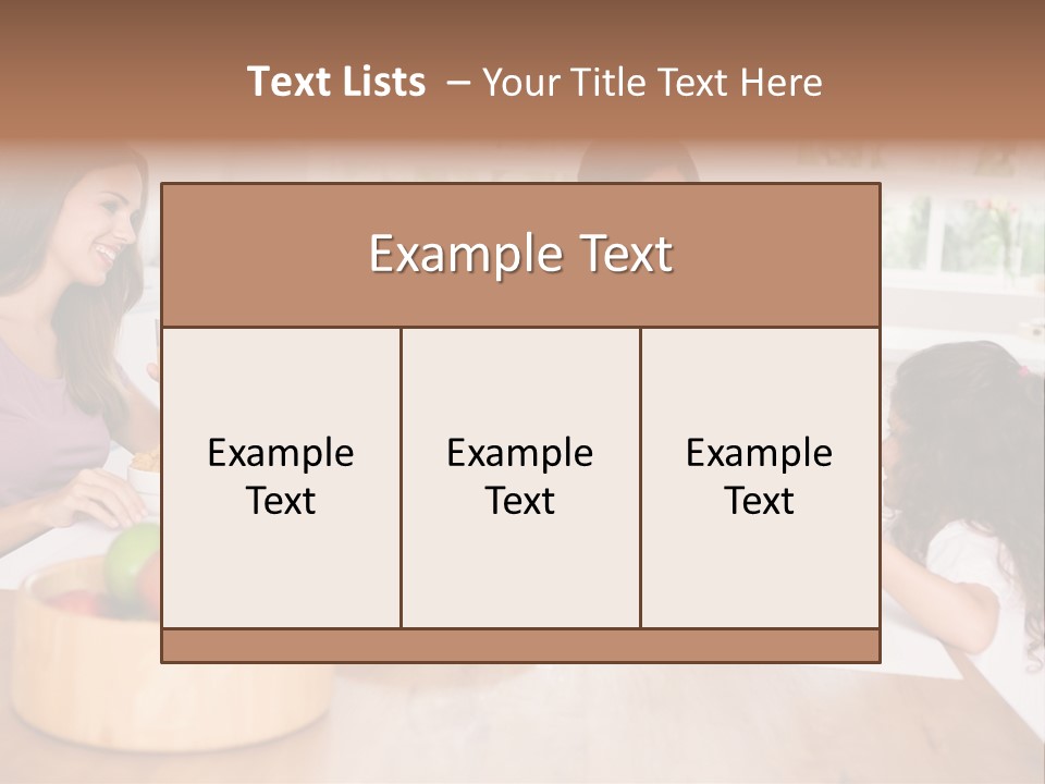 Caucasian Mother Brunette PowerPoint Template