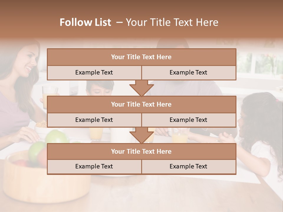 Caucasian Mother Brunette PowerPoint Template