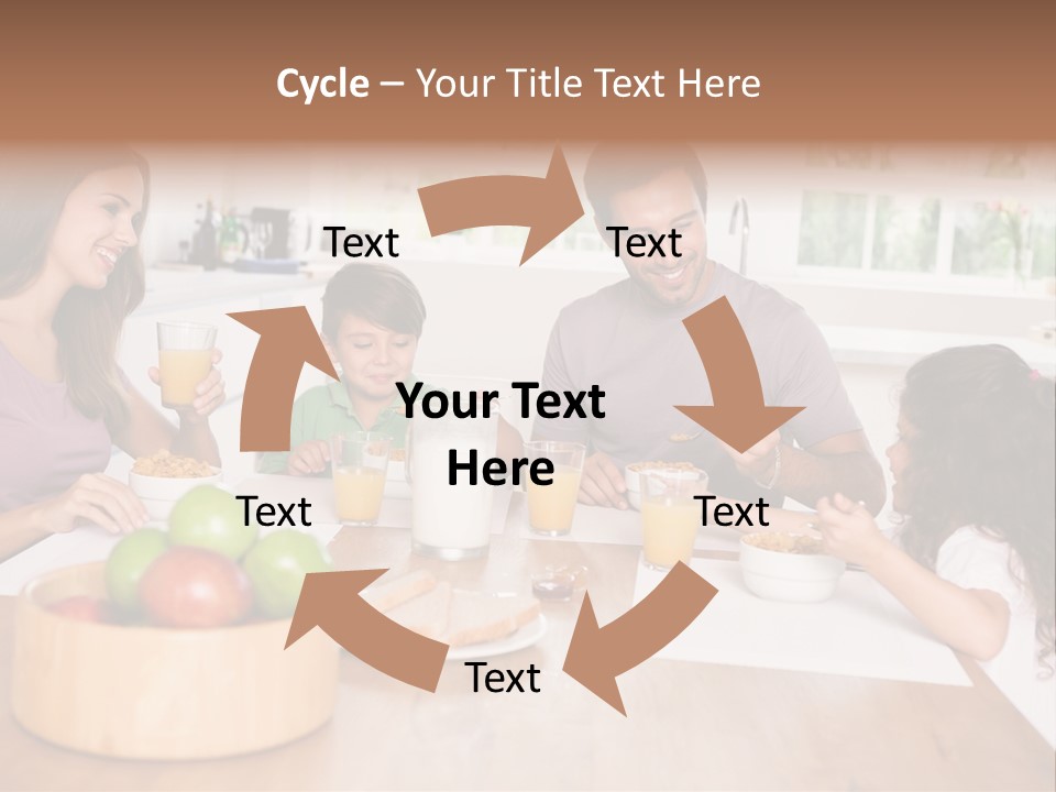 Caucasian Mother Brunette PowerPoint Template