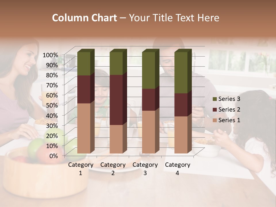 Caucasian Mother Brunette PowerPoint Template