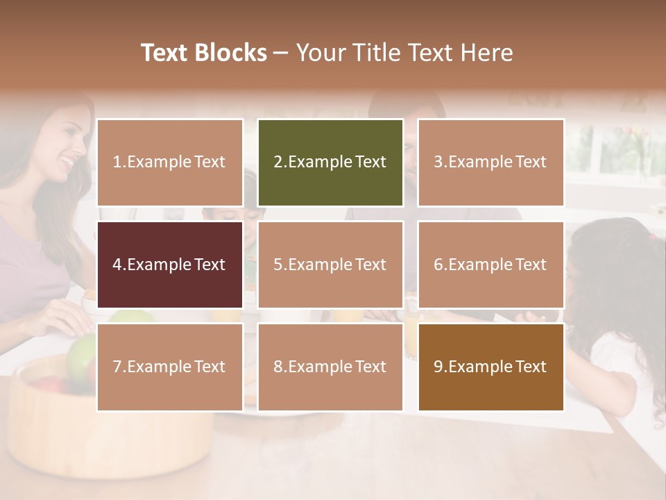 Caucasian Mother Brunette PowerPoint Template