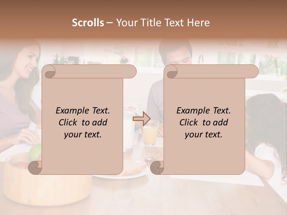 Caucasian Mother Brunette PowerPoint Template