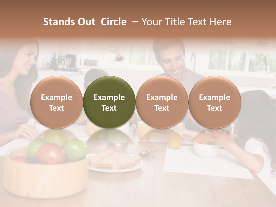 Caucasian Mother Brunette PowerPoint Template