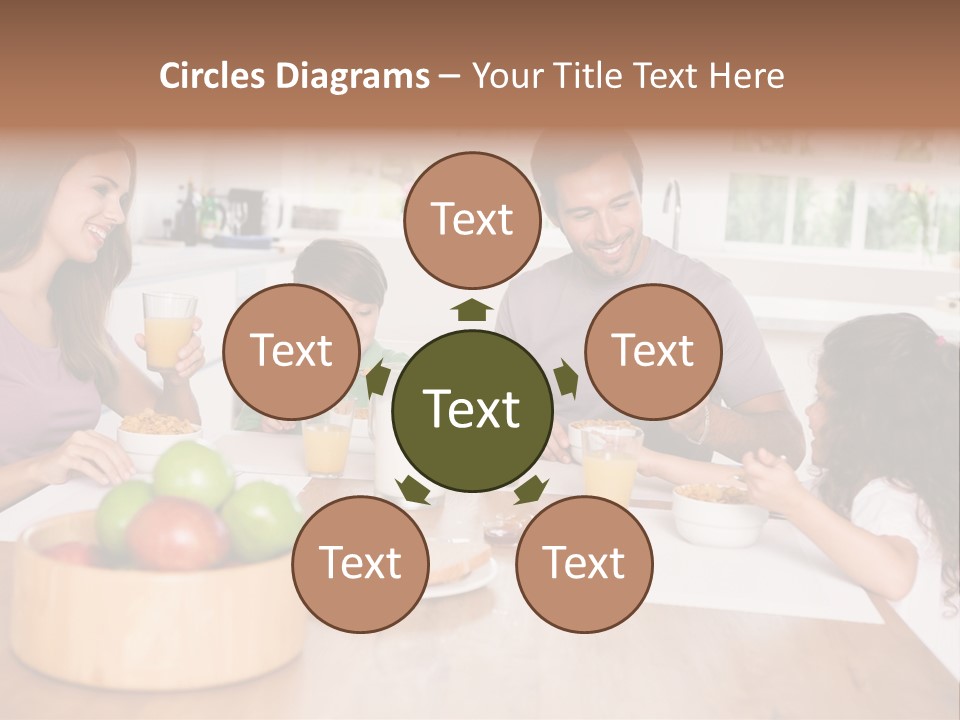 Caucasian Mother Brunette PowerPoint Template