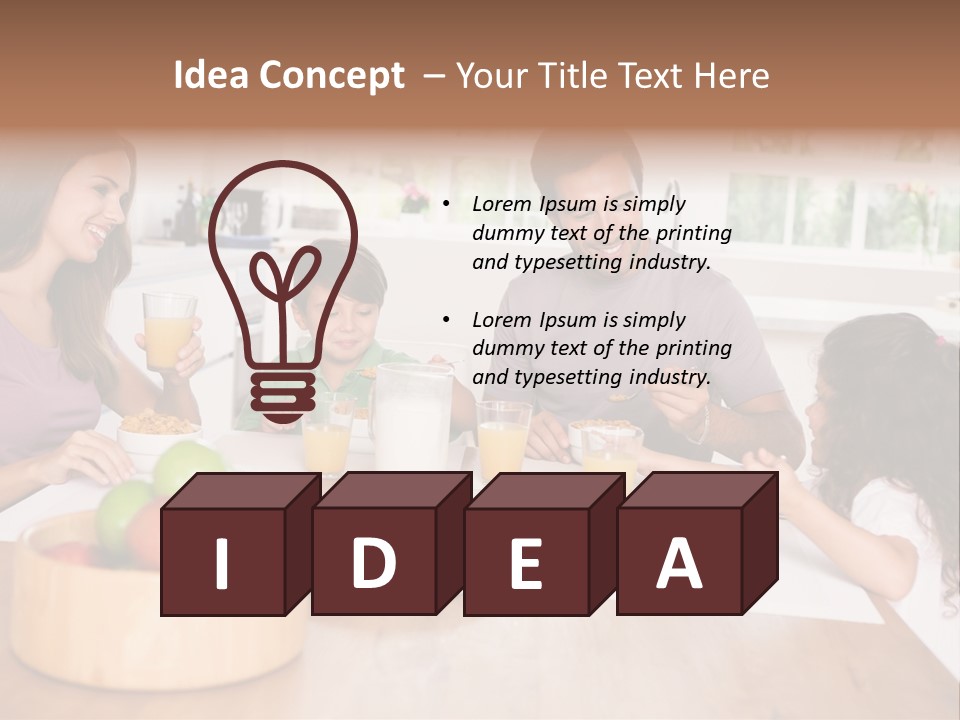 Caucasian Mother Brunette PowerPoint Template