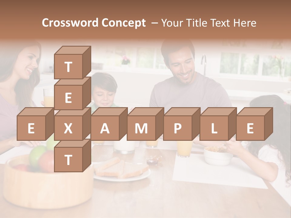 Caucasian Mother Brunette PowerPoint Template