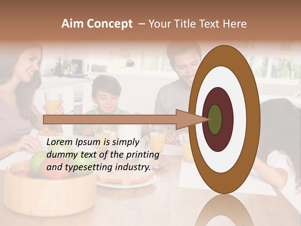 Caucasian Mother Brunette PowerPoint Template