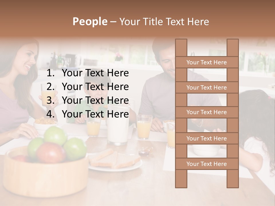 Caucasian Mother Brunette PowerPoint Template