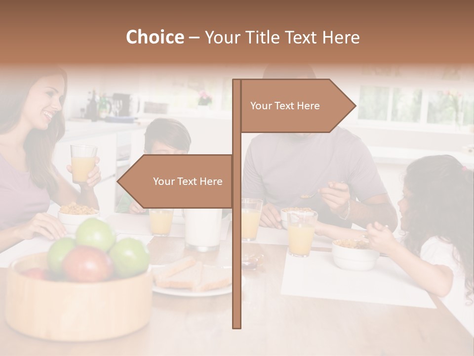 Caucasian Mother Brunette PowerPoint Template