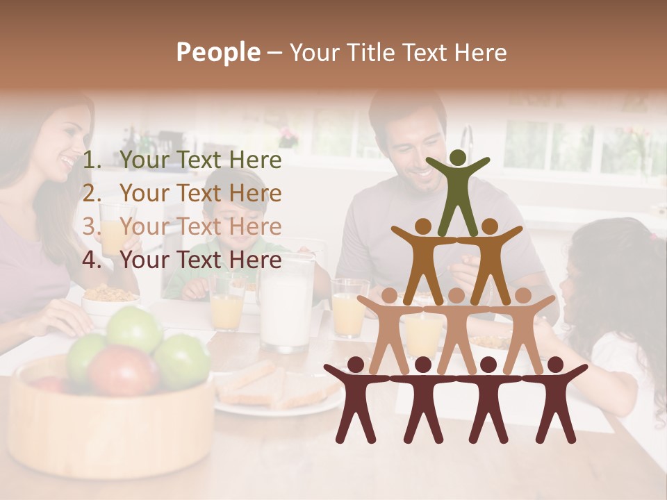 Caucasian Mother Brunette PowerPoint Template