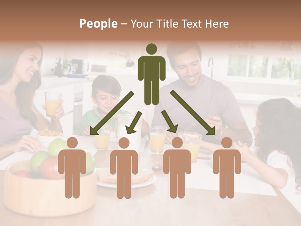 Caucasian Mother Brunette PowerPoint Template