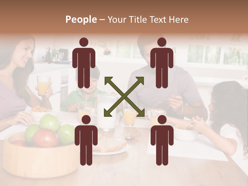 Caucasian Mother Brunette PowerPoint Template