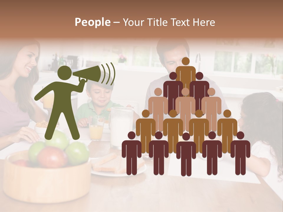 Caucasian Mother Brunette PowerPoint Template