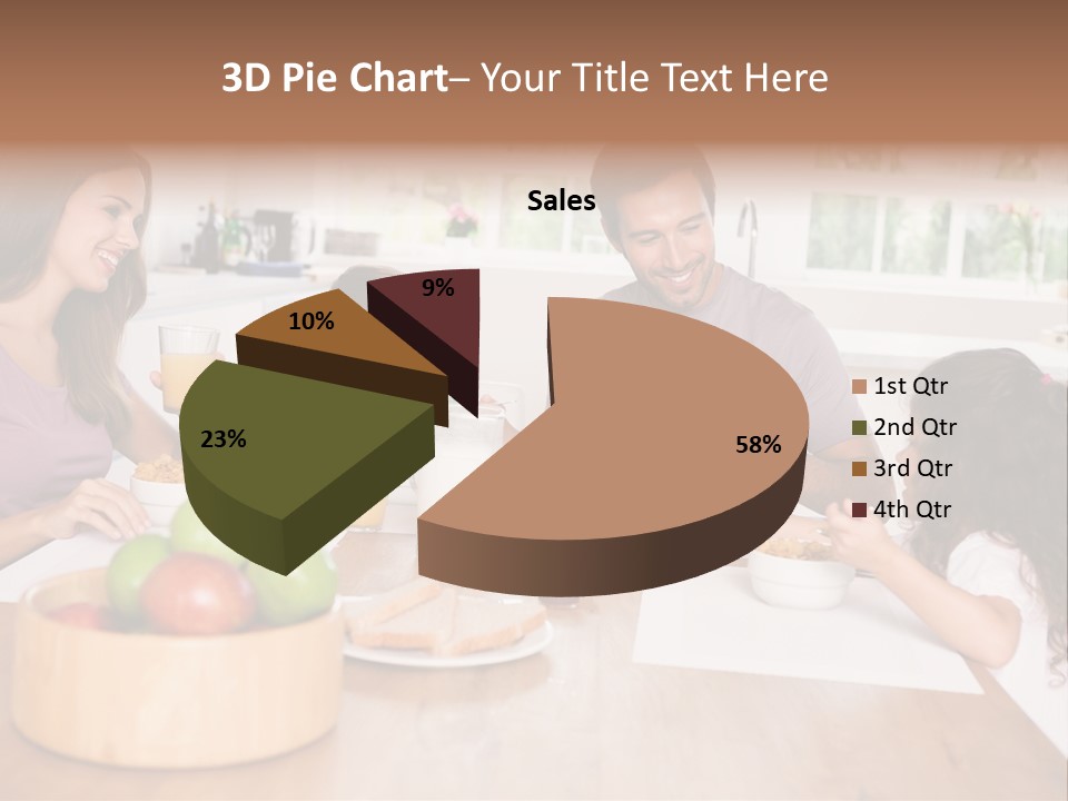 Caucasian Mother Brunette PowerPoint Template