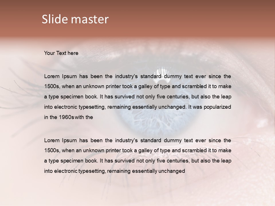 Closeup Pupil Sight PowerPoint Template