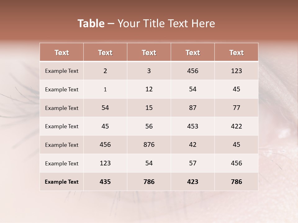 Closeup Pupil Sight PowerPoint Template