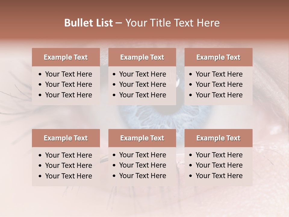 Closeup Pupil Sight PowerPoint Template