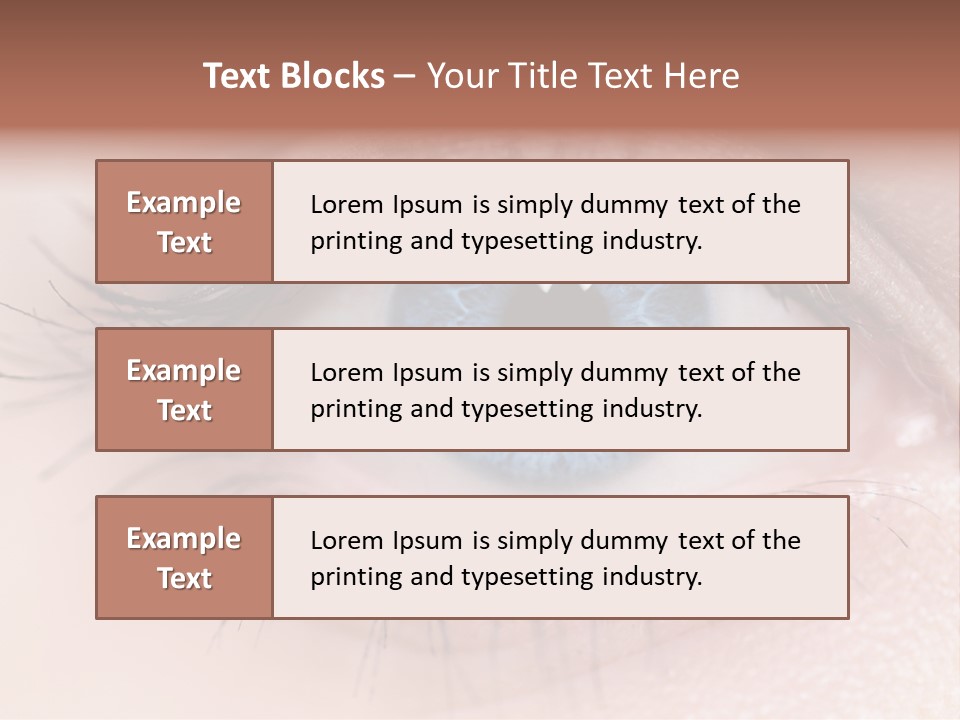 Closeup Pupil Sight PowerPoint Template