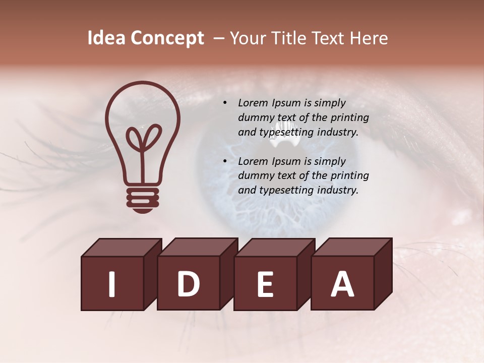 Closeup Pupil Sight PowerPoint Template