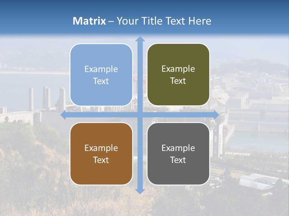 A Power Plant On A Hill Overlooking A Body Of Water PowerPoint Template
