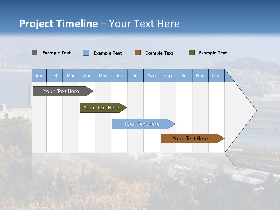 A Power Plant On A Hill Overlooking A Body Of Water PowerPoint Template