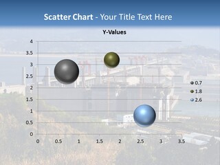 A Power Plant On A Hill Overlooking A Body Of Water PowerPoint Template