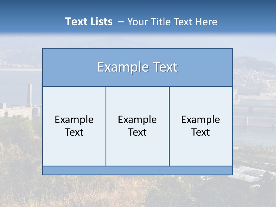 A Power Plant On A Hill Overlooking A Body Of Water PowerPoint Template