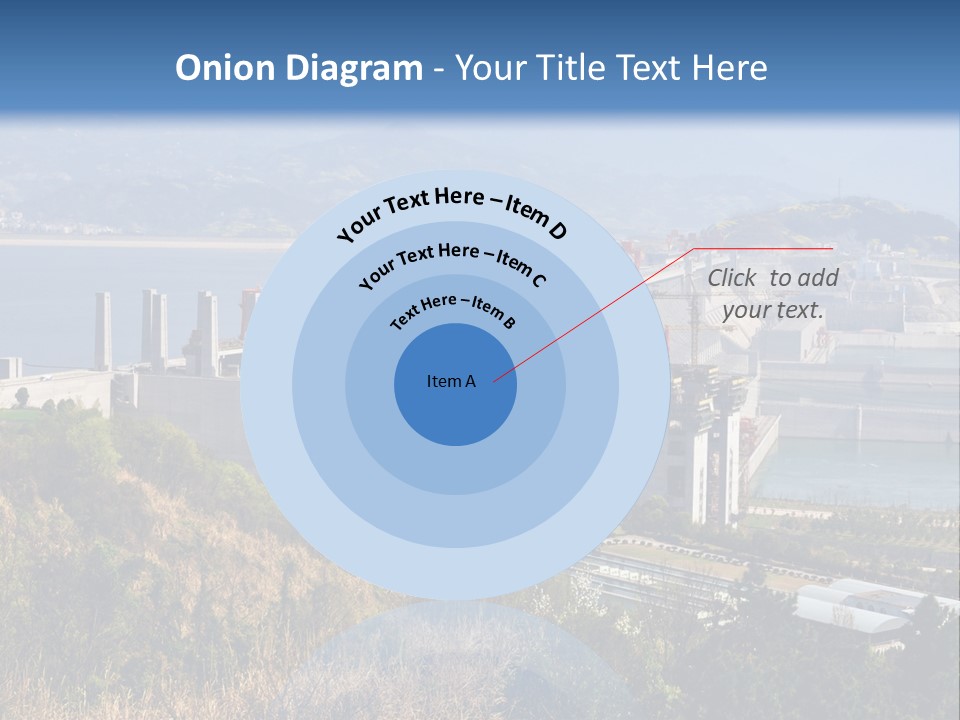 A Power Plant On A Hill Overlooking A Body Of Water PowerPoint Template