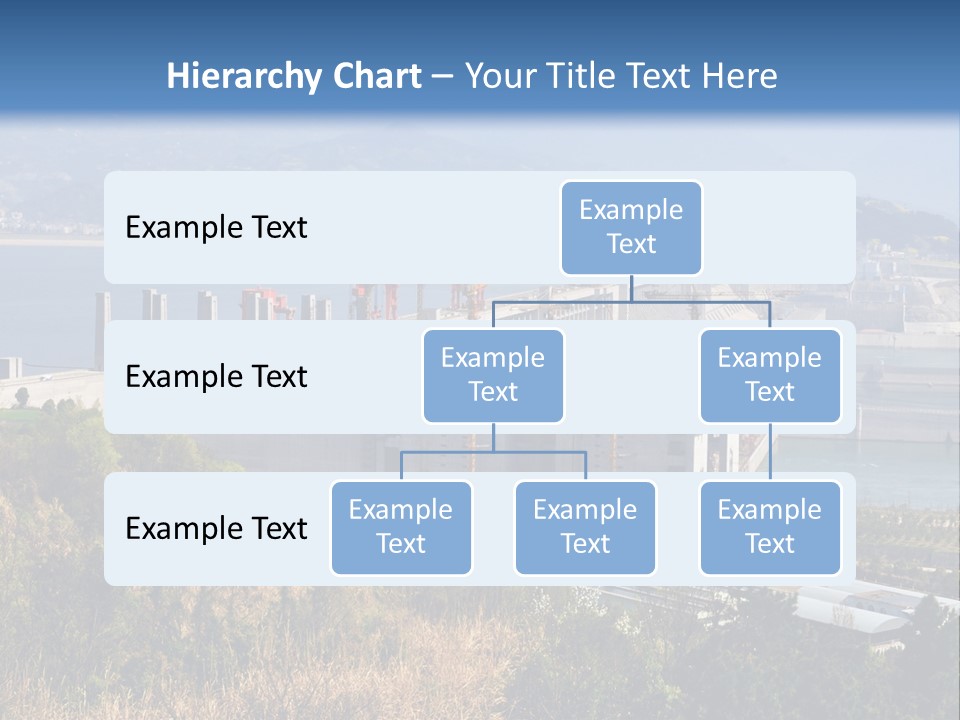 A Power Plant On A Hill Overlooking A Body Of Water PowerPoint Template