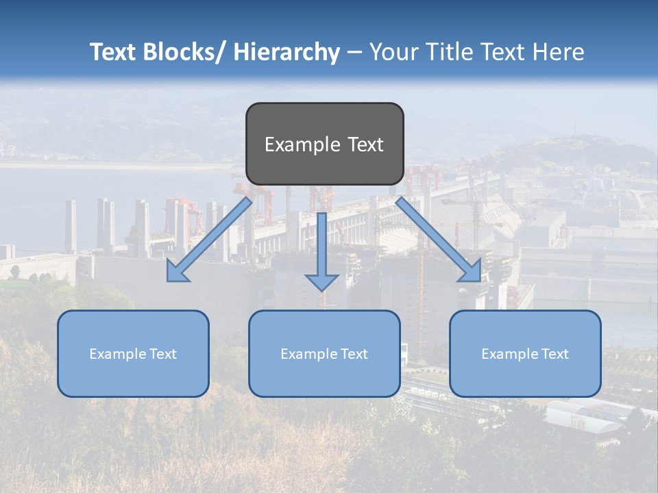 A Power Plant On A Hill Overlooking A Body Of Water PowerPoint Template