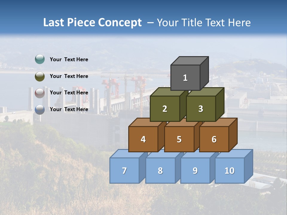 A Power Plant On A Hill Overlooking A Body Of Water PowerPoint Template