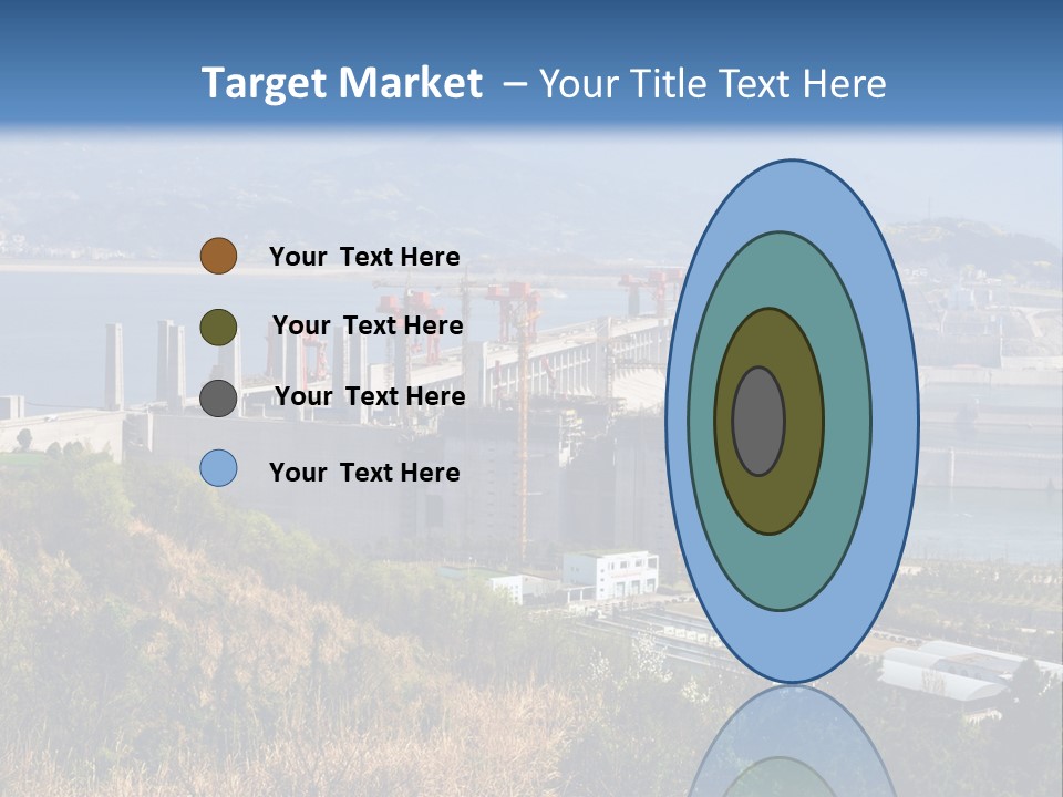 A Power Plant On A Hill Overlooking A Body Of Water PowerPoint Template