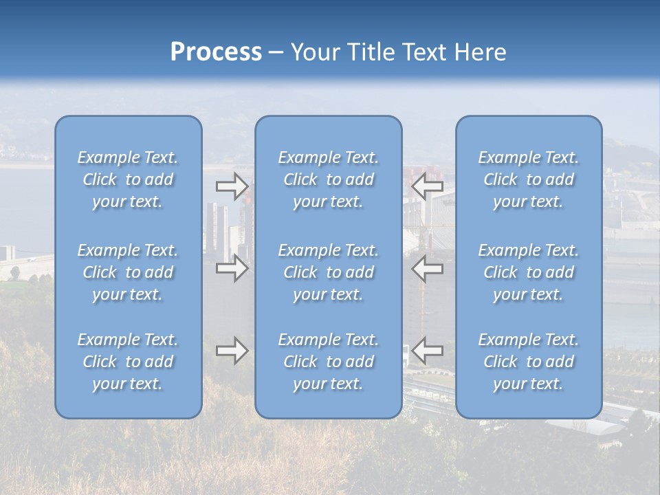 A Power Plant On A Hill Overlooking A Body Of Water PowerPoint Template