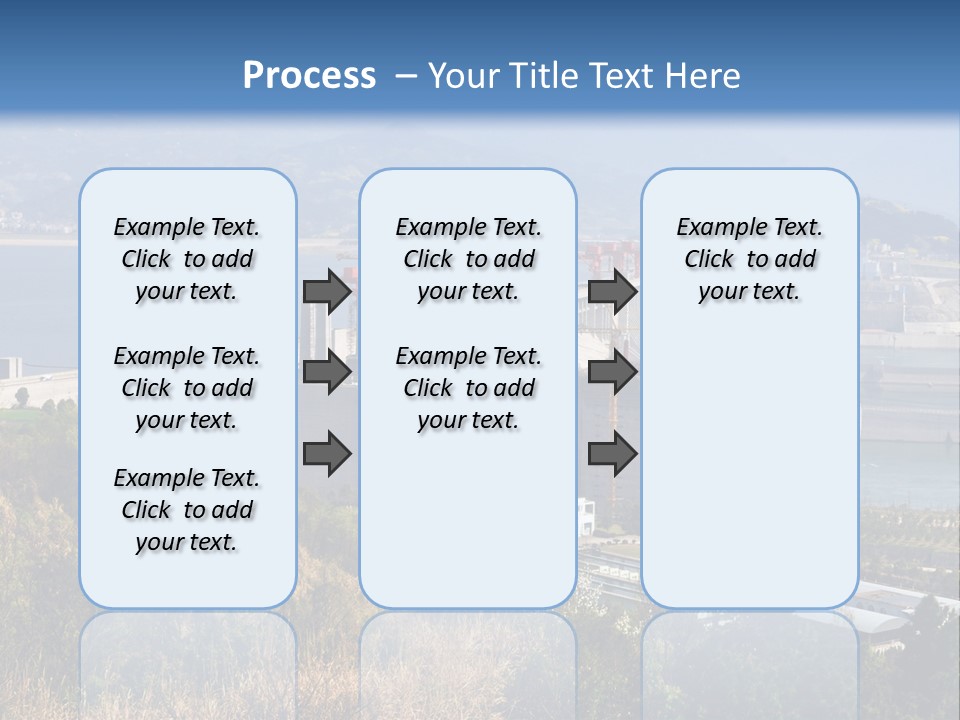 A Power Plant On A Hill Overlooking A Body Of Water PowerPoint Template