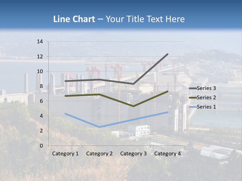 A Power Plant On A Hill Overlooking A Body Of Water PowerPoint Template