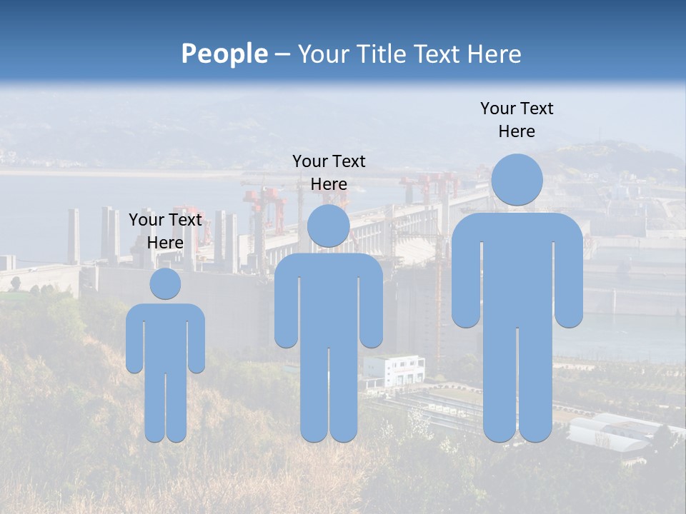 A Power Plant On A Hill Overlooking A Body Of Water PowerPoint Template