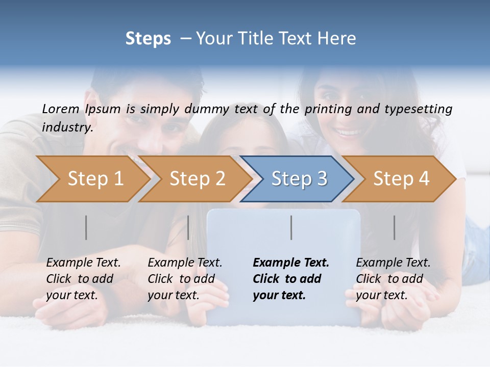 Daughter Cute Carpet PowerPoint Template