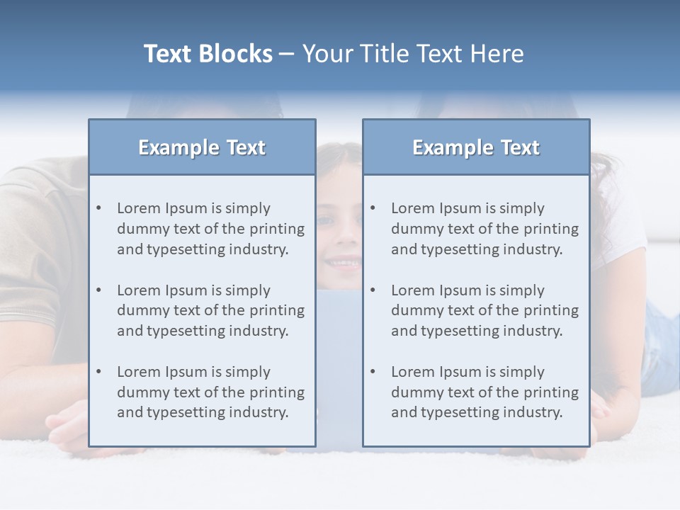 Daughter Cute Carpet PowerPoint Template