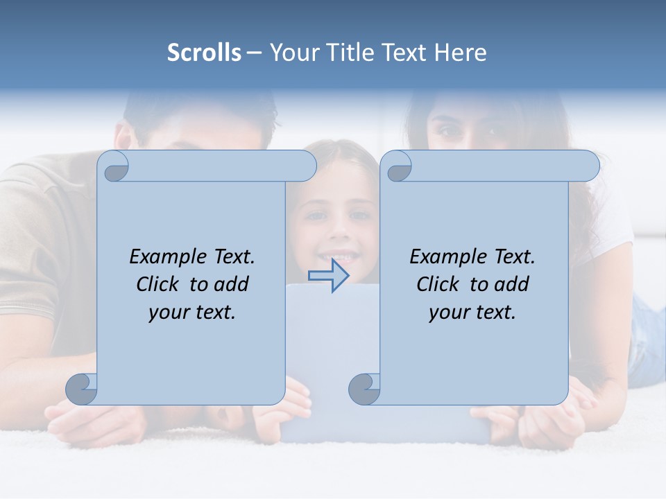 Daughter Cute Carpet PowerPoint Template