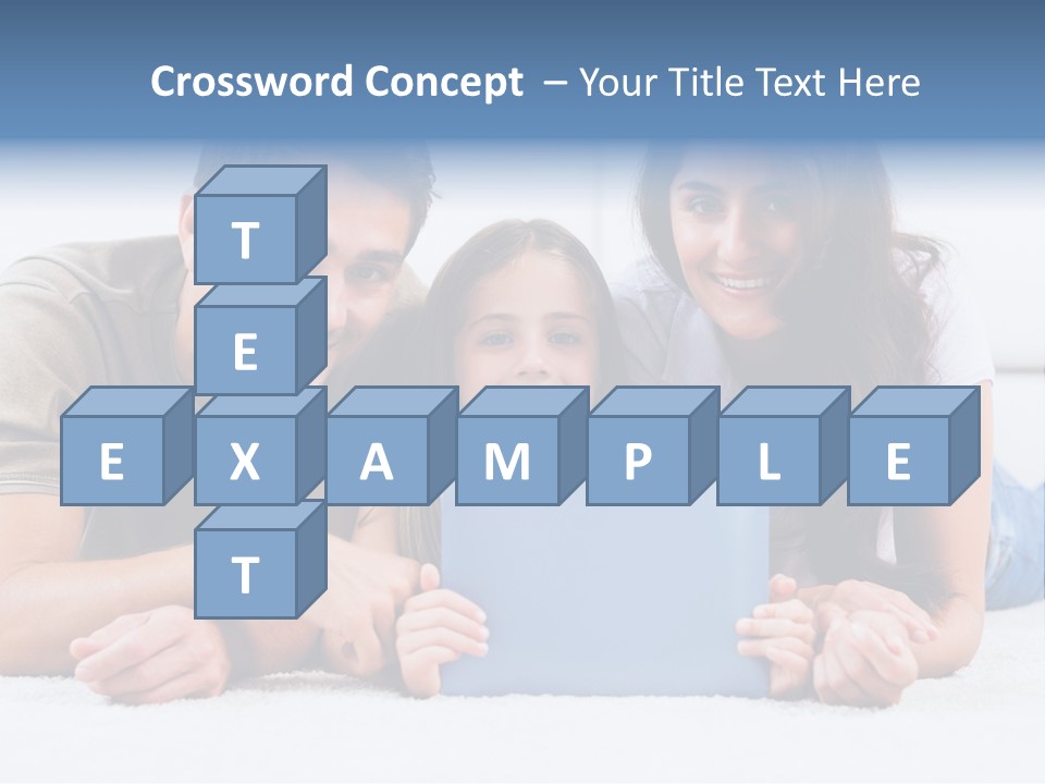 Daughter Cute Carpet PowerPoint Template