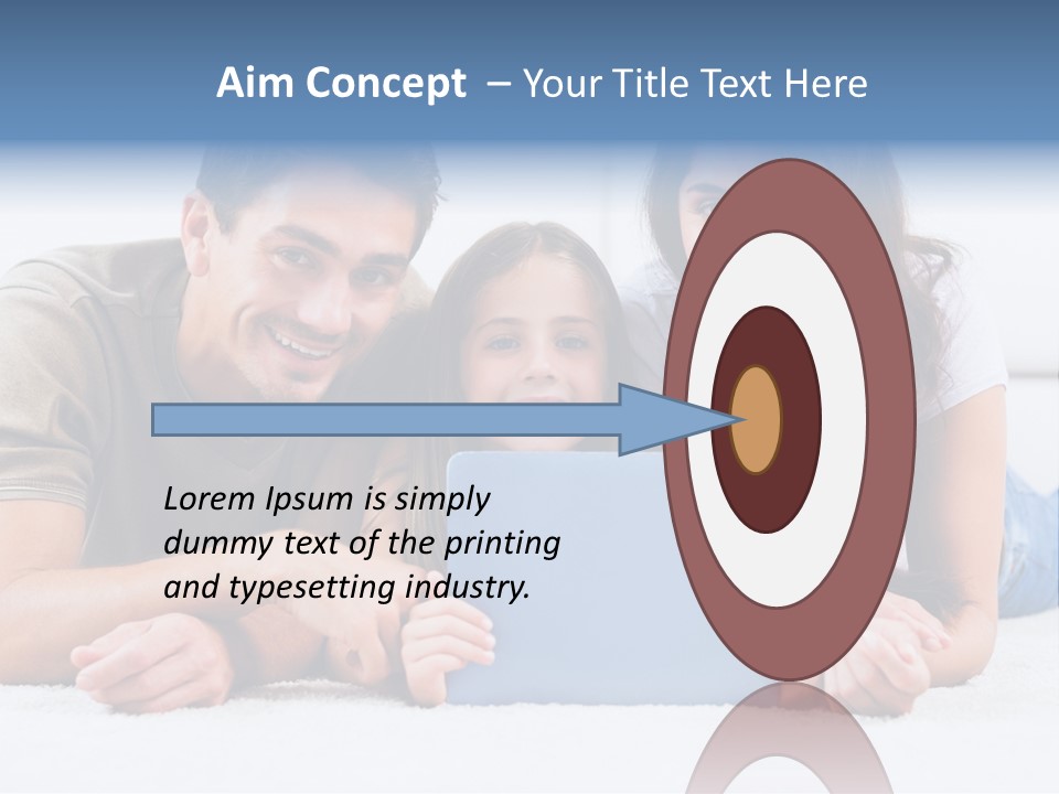 Daughter Cute Carpet PowerPoint Template