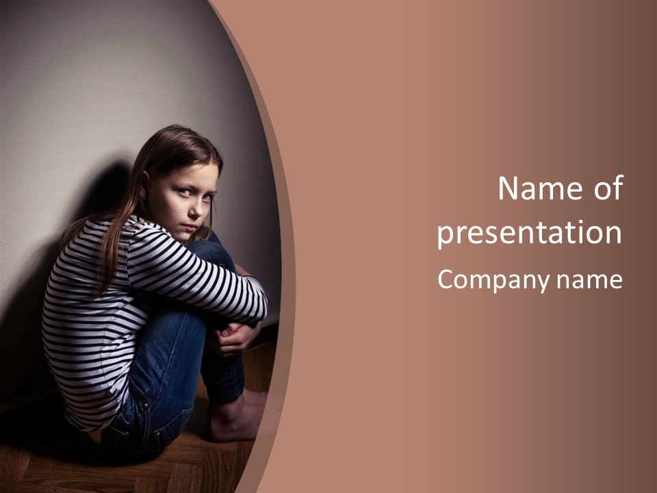 Emotion Pretty Caucasian PowerPoint Template