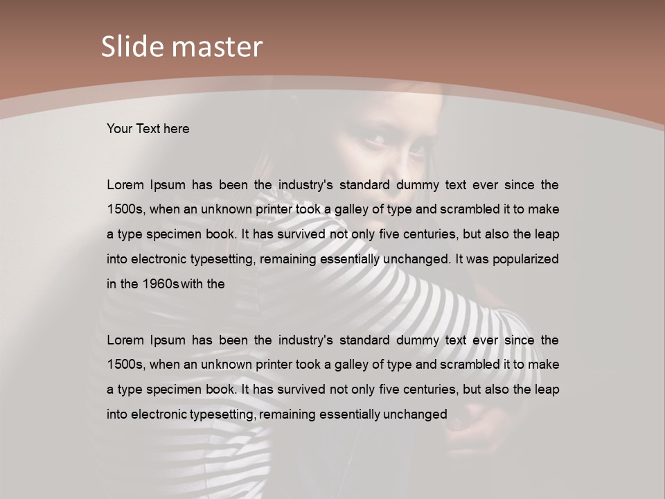 Emotion Pretty Caucasian PowerPoint Template