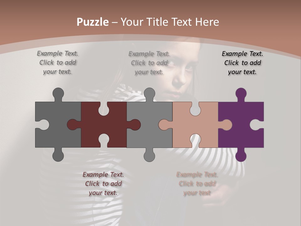 Emotion Pretty Caucasian PowerPoint Template