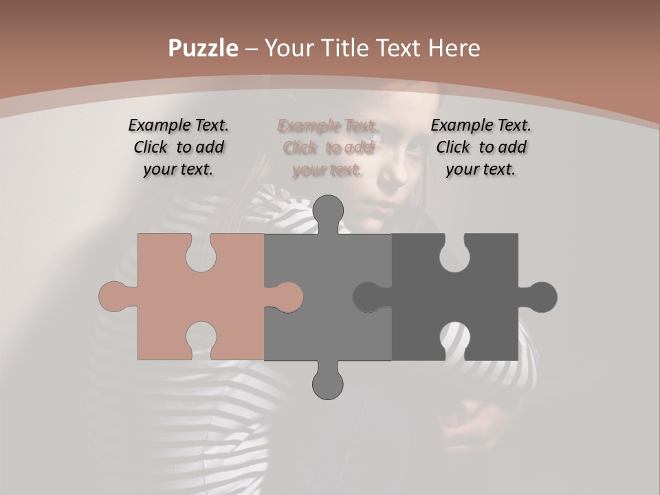 Emotion Pretty Caucasian PowerPoint Template