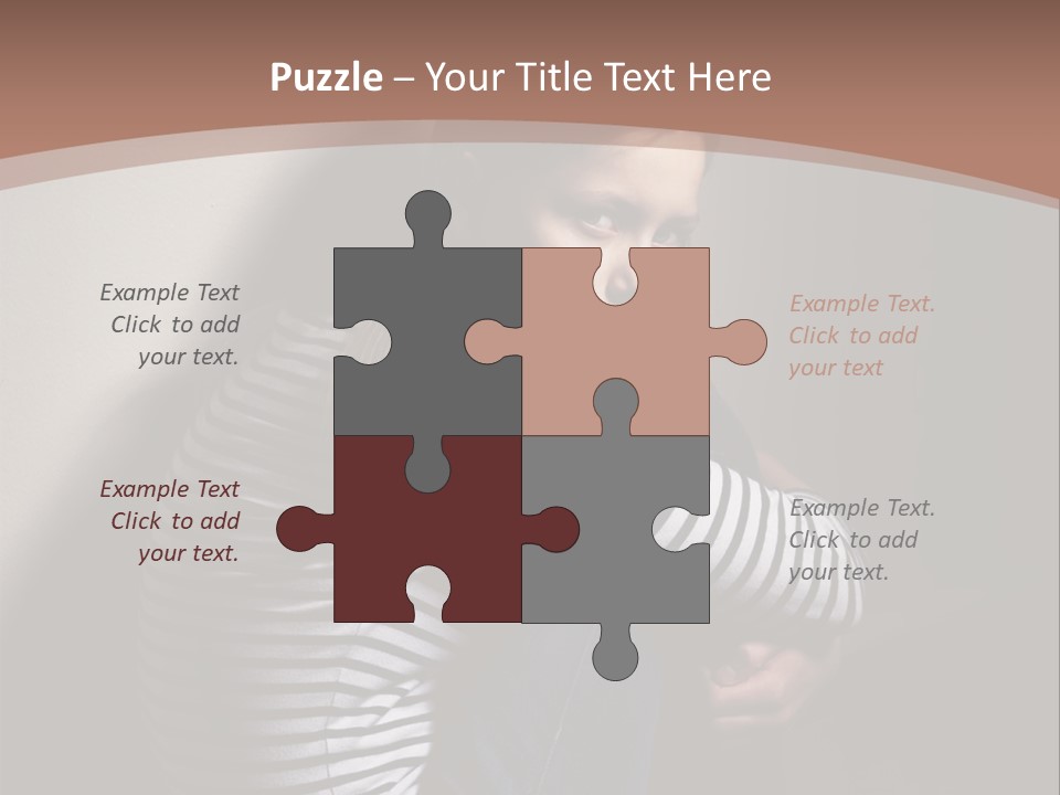 Emotion Pretty Caucasian PowerPoint Template